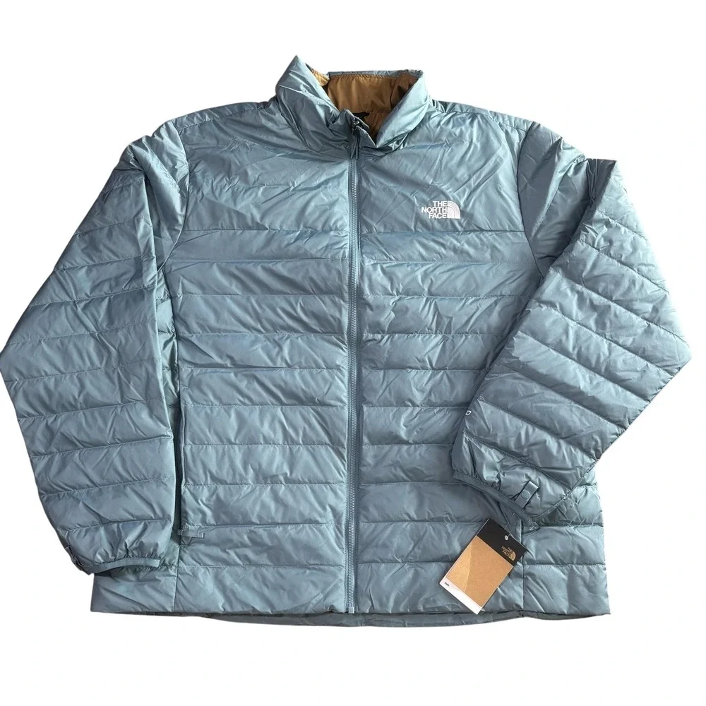 NWT The North Face Jacket Mens 2XL Blue 550 Minoqua Down Puffer Full Zip Outdoor